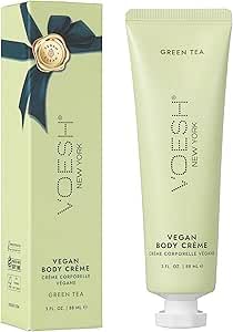 VOESH Vegan Body Creme Trio - Moisturizing Skincare Gift Set, Avocado Oil, Organic Virgin Olive Oil & Natural Extracts, K-Beauty Korean Skincare - (Green Tea, Lavender, Tangerine)