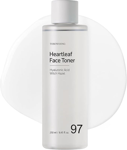 TOSOWOONG Soothing & Anti-Aging Set - 97% Heartleaf Facial Toner for Redness Relief + PDRN Salmon DNA Retinol Eye Cream for Dark Circles - Calming K-Beauty Routine