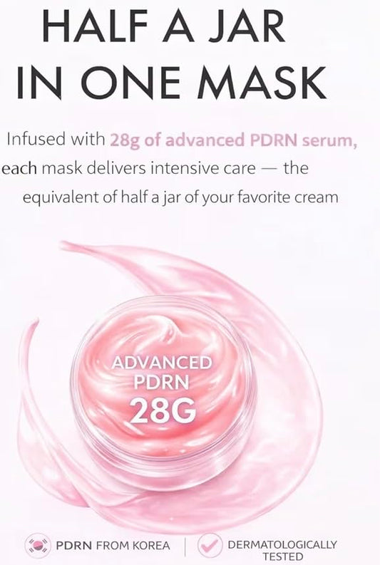 Salmon DNA PDRN Anti-Aging Jelly Gel Mask | Overnight Firming & Hydrating Face Mask for Elasticity & Glow | Korean Skincare with Niacinamide, Peptides & Hydrolyzed Collagen | 4 Pack