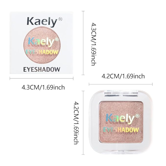 Dusty Pink Champagne Shimmer Eye Shadow Palette Makeup, Shimmer Monochrome Eyeshadow For Older Women, Pigmented Waterproof Sombras Para Ojos, Vegan, Talc, Paraben & Cruelty Free, 03