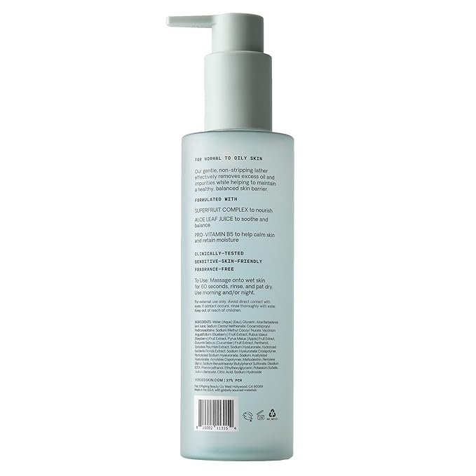 Versed The Purist Daily Antioxidant Gentle Face Cleanser - Daily Gel Cleanser + Moisturizing Face Wash for Sensitive Skin (The Purist - 6 Fl Oz (Pack of 1))