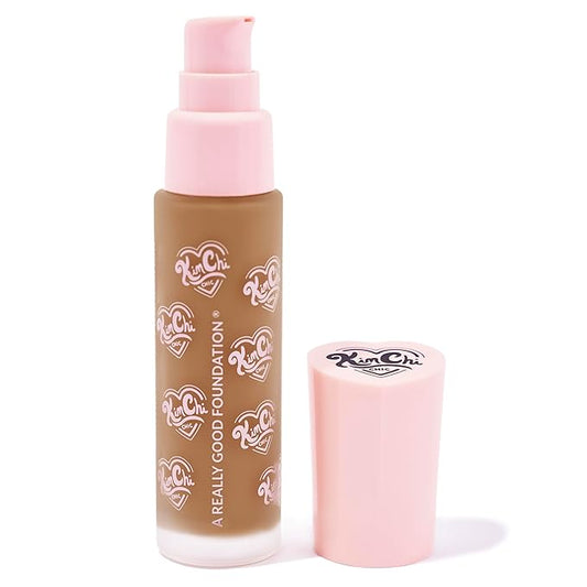 KimChiChic Beauty A Really Good Foundation | Medium to Full Coverage Makeup | Long-Lasting, Lightweight Hydrating Formula | Vegan & Cruelty-Free, 1.0 fl. oz, 126MD Tan + Cool Neutral Undertones