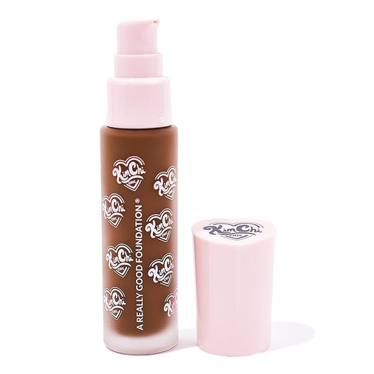 KimChiChic Beauty A Really Good Foundation | Medium to Full Coverage Makeup | Long-Lasting, Lightweight Hydrating Formula | Vegan & Cruelty-Free, 1.0 fl. oz, 137D Deep + Cool Red Undertones