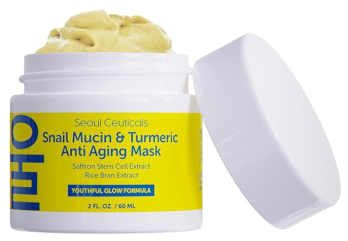 Korean Skincare Set - Contains K Beauty Essence Spray + Snail Mucin Turmeric Face Mask - This Potent Anti Aging Anti Wrinkle Skin Care Set Will Provide You With That Healthy Youthful Glow