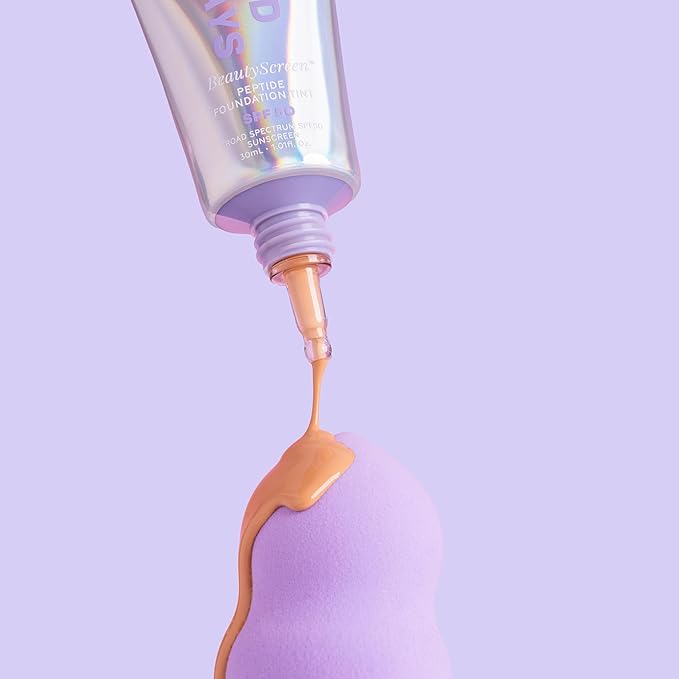 Naked Sundays BeautyScreen™ SPF 50 Peptide Foundation Tint – Tinted Sunscreen & Skincare Makeup with Zinc Oxide, Niacinamide – Lightweight Natural Coverage, 9.6. Rich Neutral, 1.01 oz