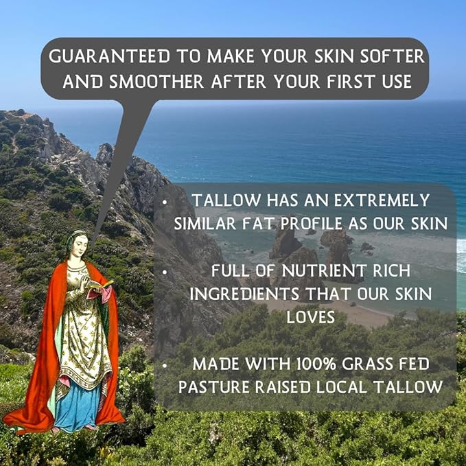 Tallow Balm Cream 100% Grass Fed Face Moisturizer Odorless Organic Best Lotion - Natural Beef Fat For Face - 2 oz