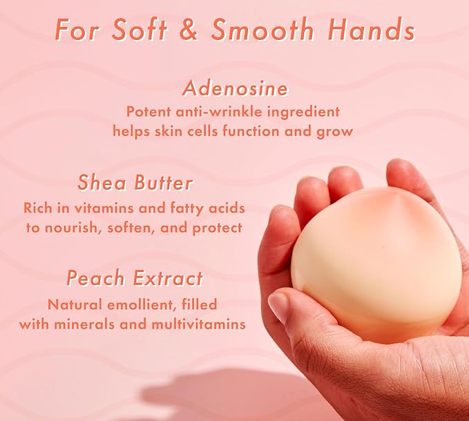 TONYMOLY Peach Hand Cream – Moisturizing & Nourishing Korean Skincare for Dry Hands, Shea Butter & Peach Extract, Anti-Wrinkle, Lightweight, 1.05 oz