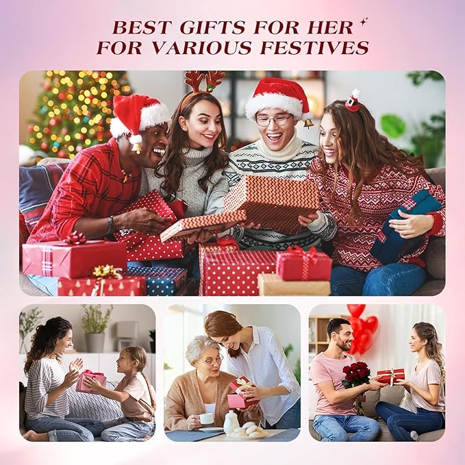 INTEO Microcurren Facial Device, 3 Modes Red Light Therapy for Face and Neck, Skin Care Facial Massager Perfect Gifts for Women Men(Gold)