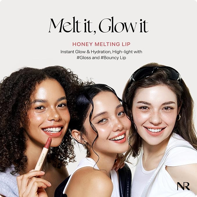 Nature Republic HONEY MELTING LIP (07 LYCHEE) SOFT LIP STICK, Hydrating Gloss, Moisturizing balms, Sheer tint, Shine & Glowy Finish, korean make up
