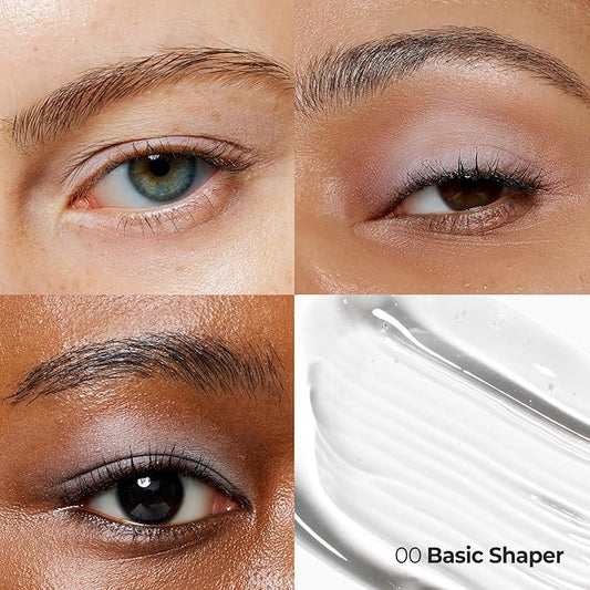 Laka Pixi Eyebrow Mascara 8g/0.28oz., Eyebrow Gel to Fix and Shape Brows, Clump-Free, Brow Fixer with Slim Precision Brush, Vegan, K-Beauty (#00 Basic Shaper)