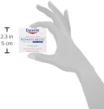 Eucerin Redness Relief Night Creme - Hydrating Cream Safe for Sensitive, Redness-Prone Skin & Rosacea - 1.7 oz Jar