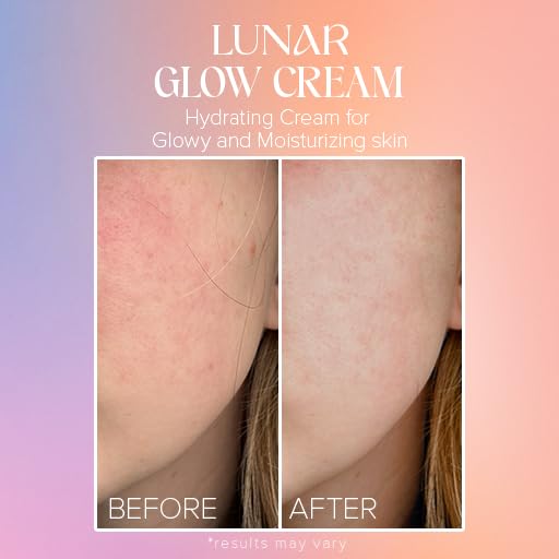 Moisturizer Face Cream, Lunar Glow Face and Neck Cream with Niacinamide & Kojic Acid, Brightening and Whitening, Hydrating Facial Moisturizer, Even Looking Skin Tone, 1.9 Oz