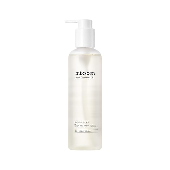 mixsoon Bean Cleansing Oil - Lightweight Oil Deep Cleansing and Makeup Remover, Fermented Bean, Hydrating and Balancing for Smooth Skin 195ml / 6.59 fl.oz. Korean Glass Skin Care