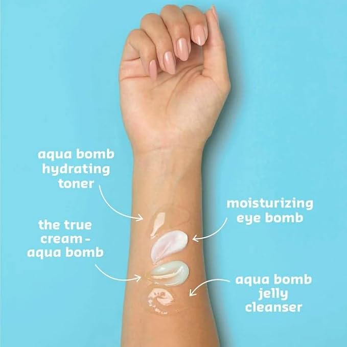 belif Aqua Bomb Dive Into Hydration Set | Korean Skin Care | Travel Essentials | Stocking Stuffer | Value Set | Gift Set for Mom | Gift for Her | Aqua Bomb, Cleansing Gel, Hydrating Toner,Eye Bomb