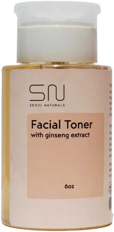 Seoul Naturals Ginseng Facial Toner with Witch Hazel, k Beauty, 6 oz