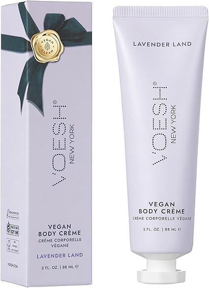 VOESH Vegan Body Creme Trio - Moisturizing Skincare Gift Set, Avocado Oil, Organic Virgin Olive Oil & Natural Extracts, K-Beauty Korean Skincare - (Green Tea, Lavender, Tangerine)