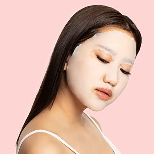 STARSKIN Orglamic Pink Cactus 2-Step Sheet Mask 4x25g, Hydrating & Firming Face Mask for all Skin Types, Revitalizing and Nourishing with Tumeric and Camellia Oil, K Beauty Skincare