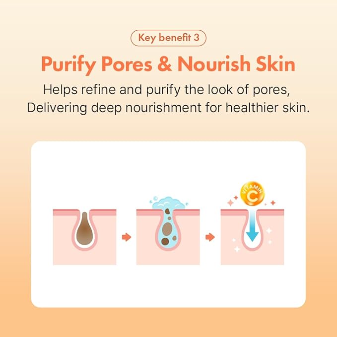 Hanskin Vitamin C Glow Powder Cleanser – Korean Brightening, Exfoliating Face Wash | Papaya Enzyme + Vitamin C for Radiant, Smooth, Even-Toned Skin | Gentle Daily Powder-to-Foam Cleanser | 2.36 fl oz