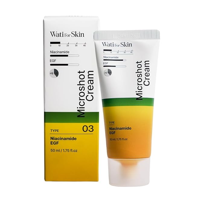 Niacinamide EGF Microshot Cream - Micro-Spicule Facial Moisturizer for Radiant Glass Skin, Pore Refining & Firming Cream, Even Skin Tone & Barrier Support, Korean Skin Care, 1.75 fl oz