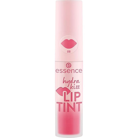 essence | Hydra Kiss Lip Tint | Hydrating, Long-Lasting Lip Stain | Natural Color & Radiant Shine (08 Poppy Pink)
