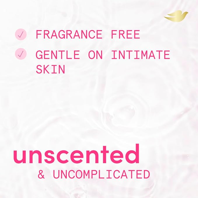 Dove Intimate Wash for Women - Gynecologist Tested Unscented Hydrating pH Optimized Feminine Wash For Sensitive Skin, 8 oz