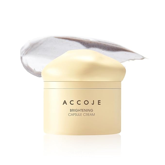 ACCOJE Brightening Capsule Cream 50 ml / 1.69 fl oz – Lightweight K-Beauty Cream with Korean Jeju Botanicals for Radiant, Even-Looking Skin