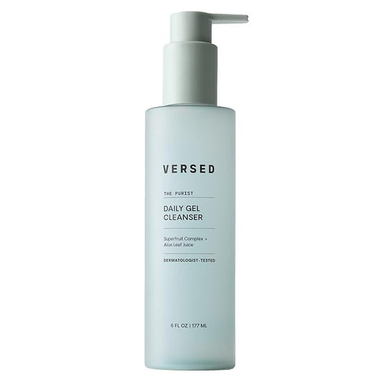 Versed The Purist Daily Antioxidant Gentle Face Cleanser - Daily Gel Cleanser + Moisturizing Face Wash for Sensitive Skin (The Purist - 6 Fl Oz (Pack of 1))