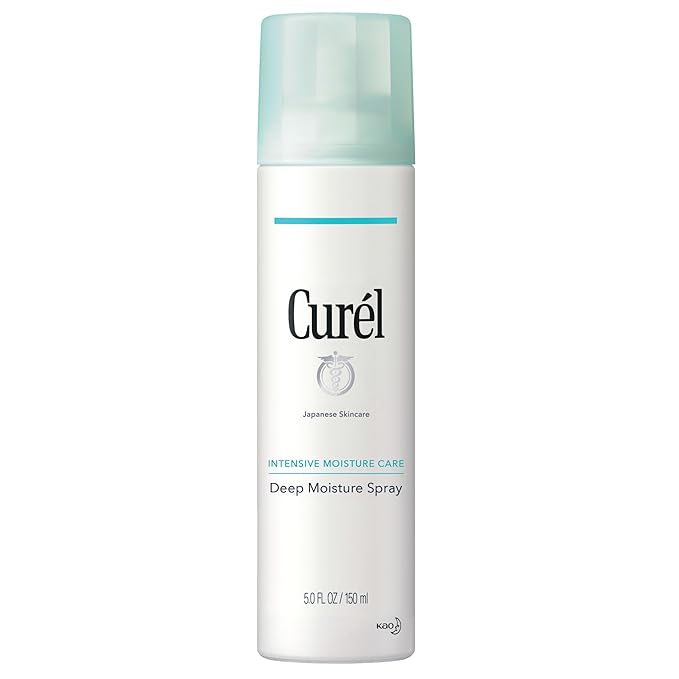 Curel Japanese Skin Care Deep Moisture Spray, Spray on Moisturizer for Dry Skin, Face Hydrating Spray with Ceramides, 5 Oz