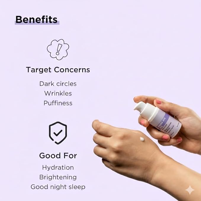 Under Eye Gel, Rice & Lavender, Reduces Dark Circles & Puffiness, All Skin Types, 15gm