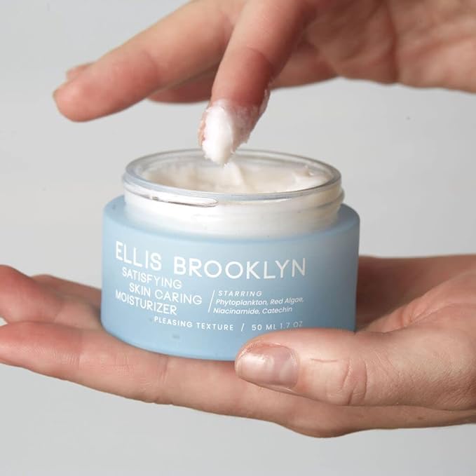 Ellis Brooklyn Satisfying Skin Caring Moisturizer - Facial Moisturizer with Squalane & Niacinamide, Face Cream Hydrating Face Moisturizer, Skin Care, 1.7 Fl Oz