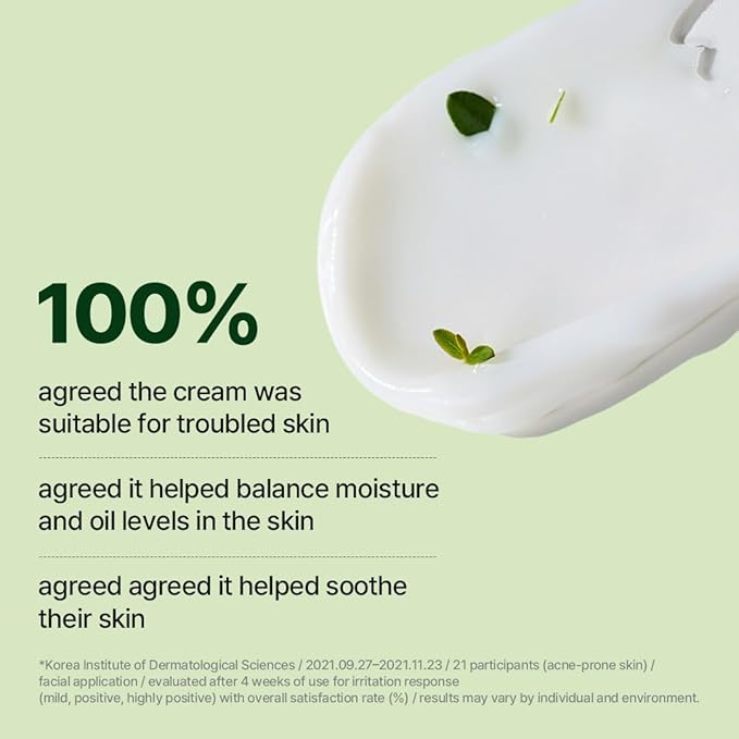 Green Flavonoid 3.0 Cream- Lightweight, Trouble Care,K Beauty Korean Moisturizer for Face, Soothing & Moisture for Acne Prone Skin, Non-Comedogenic Hydrating Cream, 50ml/1.69 fl oz