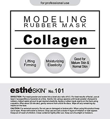No.101 Collagen Peel Off Type Modeling Rubber Mask Powder for Facial Skin Care Treatment, 35oz (3 pack)