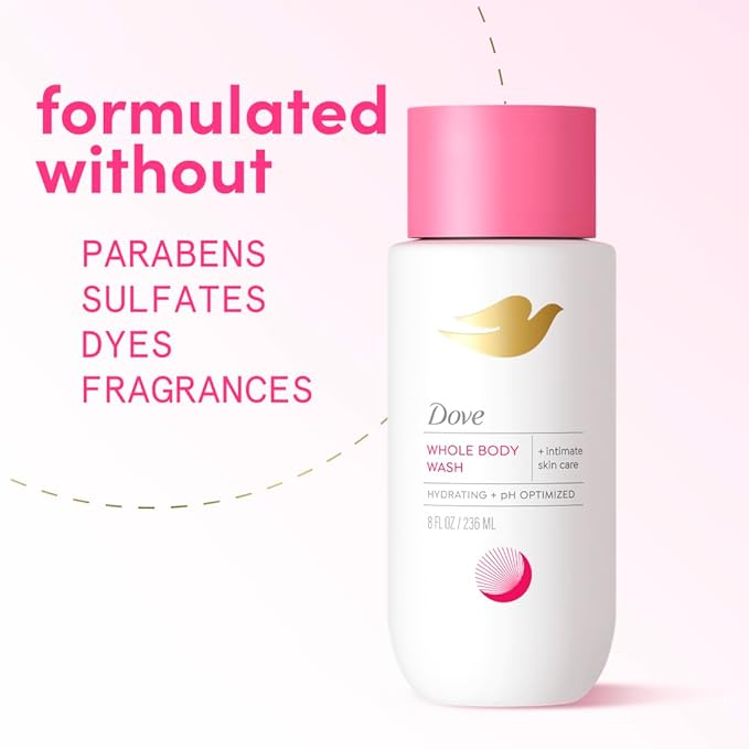 Dove Intimate Wash for Women - Gynecologist Tested Unscented Hydrating pH Optimized Feminine Wash For Sensitive Skin, 8 oz