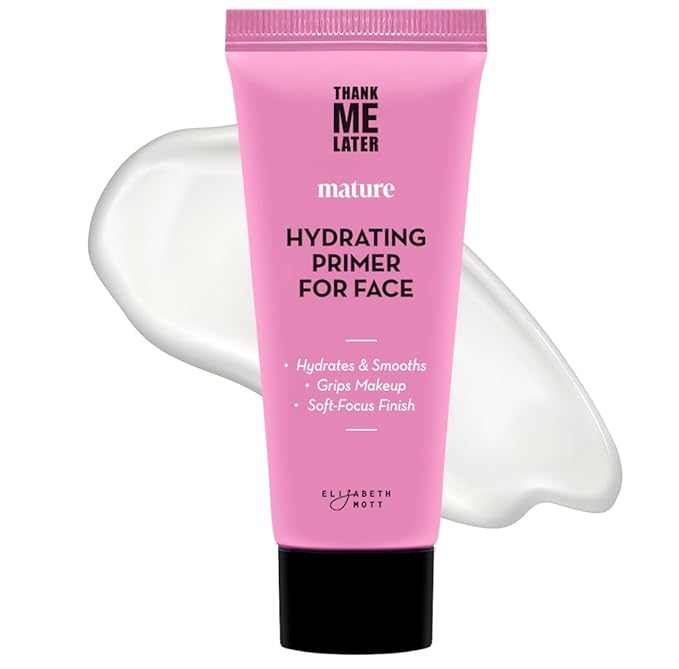 Elizabeth Mott Thank Me Later Glow Enhancer & Primer – Hydrating Natural Glow with Hyaluronic Acid, Niacinamide & Squalane, Sheer Tinted, Cruelty-Free, Fair Sheer Shade, 30g