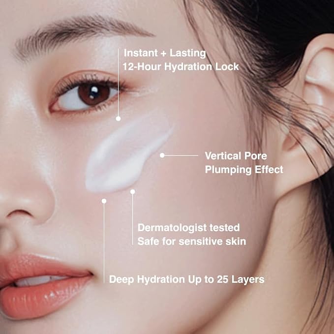 HYAL-PANTETHINE MOISTURE PLUMPING CREAM 2.36fl oz - Deep Hydration Face Moisturizer for Dry & Sensitive Skin, Pore Refining & Skin Barrier Support, Korean skin care