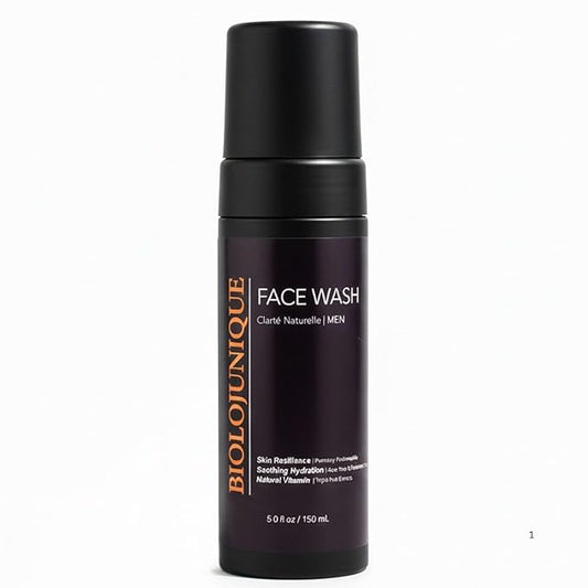 Men’s Face Wash: Instant Foaming Facial Cleanser for Mature Skin. K-Beauty Formula with Botanical Elements for Dry Skin. Hydrating & Anti-Aging Peptides + Ceramides. 5.07 fl oz (150ml).
