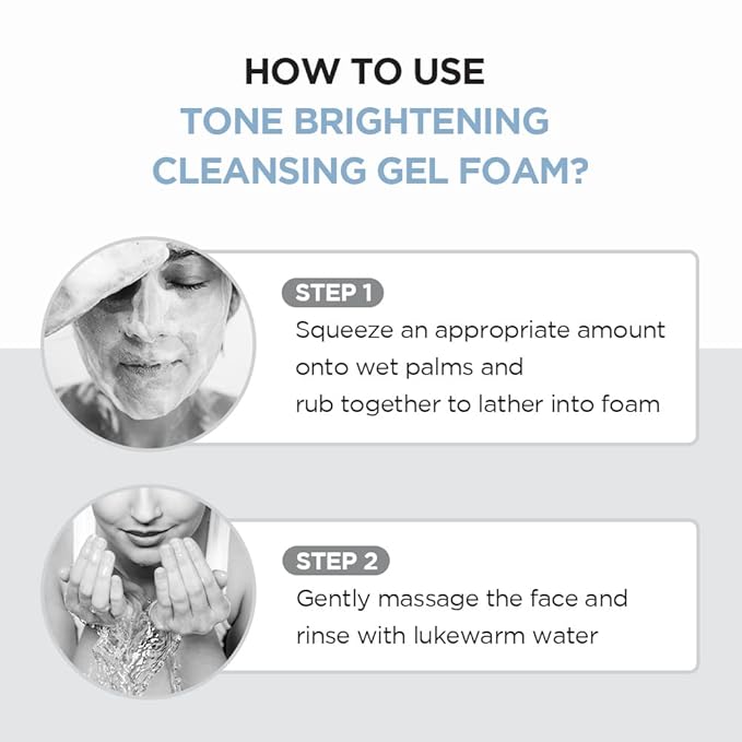 SKIN1004 Tone Glowing Cleansing Gel Foam, 125ml, Makeup Remover & Face Cleanser with Madagascar Centella Asiatica & MadeWhite, Korean Hydrating Gel Facial Cleanser, Korean Skincare