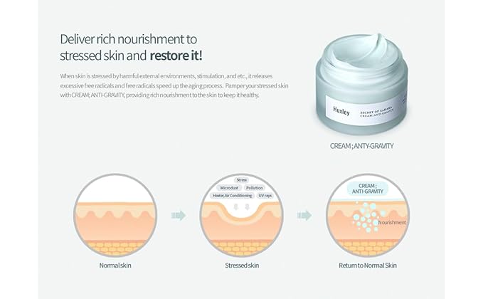 Huxley Secret of Sahara Anti-Gravity Cream, Anti-Aging Hydrating Face Moisturizer, K-Beauty, Organic Prickly Pear Seed Oil and Cactus Extract, Vitamin E, Non-Sticky Balm-Cream | 50 mL / 1.69 fl. oz.