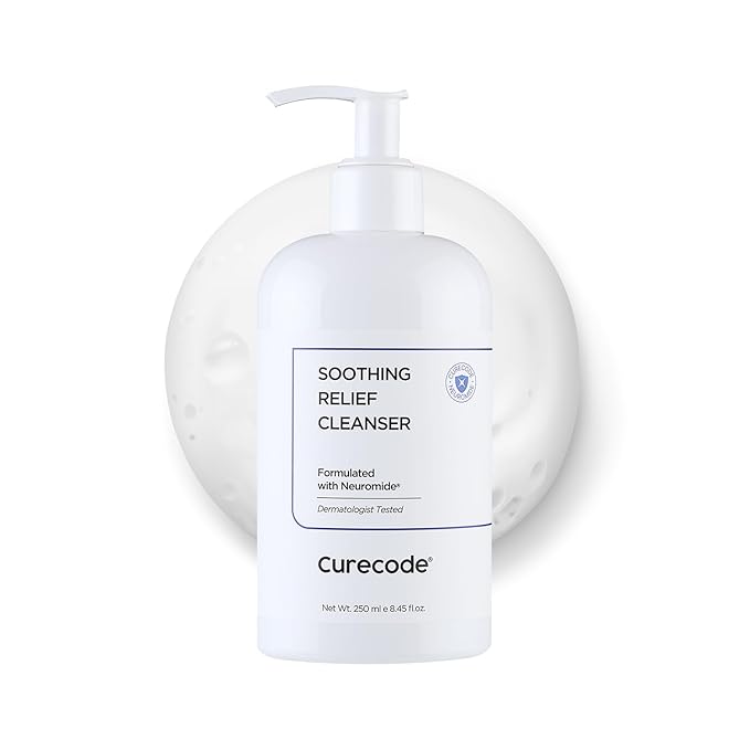 Soothing Relief Cleanser (250ml) - Gentle foaming action with Ceramide for All Skin Types, Microbiome Science, and St. John Formula to soothe sensitive dry skin