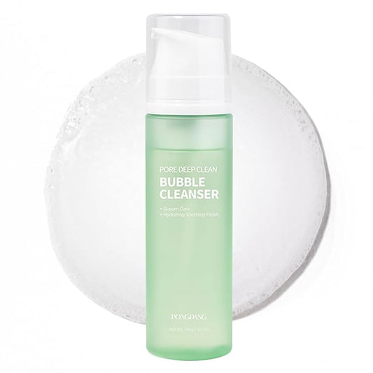 PONGDANG Pore Deep Clean Bubble Cleanser 5.11 fl.oz | Facial Foam for acne-prone skin | Zero Irritation | Sebum Control & Hydrating Wash | Korean Skin Care
