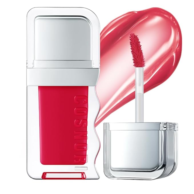 COSNORI Flow Wave Lip Tint - Vegan Glassy Lip Gloss, Lightweight & Long-lasting, Plant-derived Oil Moisturizer, K-Beauty (04 WITTY)
