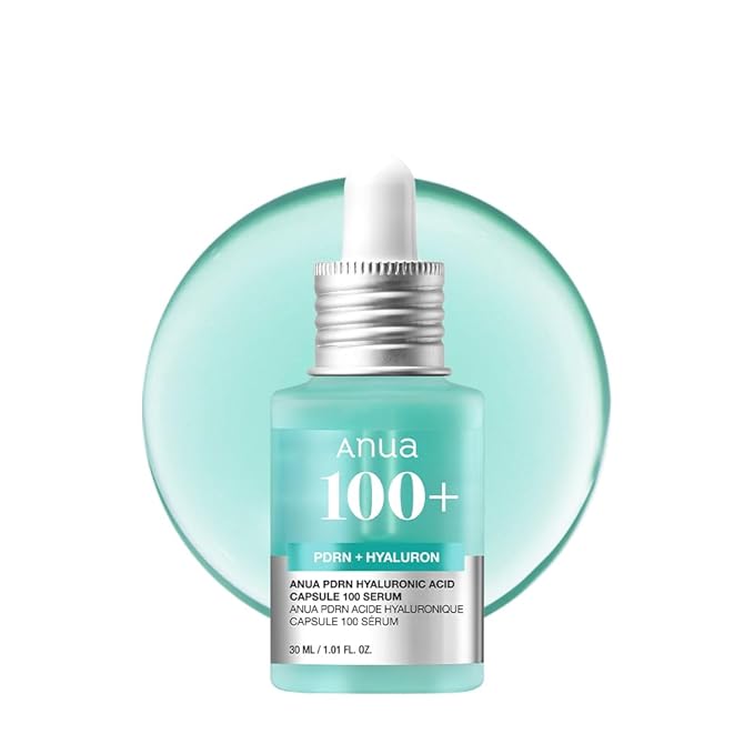 Anua PDRN Hyaluronic Acid Capsule 100 Serum, Radiant Face Serum, Salmon DNA, Hyaluronic Acid, Hydration, Moisture Plumping Effect, Lightweight, Glass Skin, Korean Skincare, 1.01 fl. oz