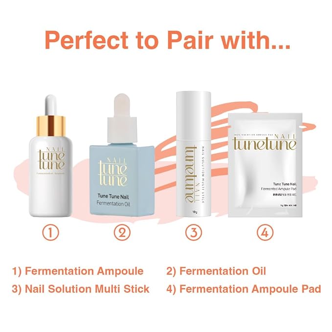 Fermented Nail Oil for Cuticle & Nail Repair | Vegan K-Beauty Serum with Herbal Extracts | Natural Strengthening & Moisturizing Formula for Brittle, Dry Nails | Nourishes, Smooths, Restores | 8ml