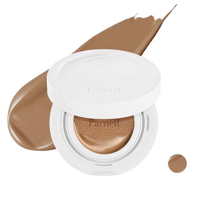 Parnell Cicamanu Serum Cushion - Moisturizing Foundation for Soothing, Coverage, Glass Skin and Lightweight for Sensitive and Dry Skin Pearl Skin (0.52 Fl Oz) (35N)