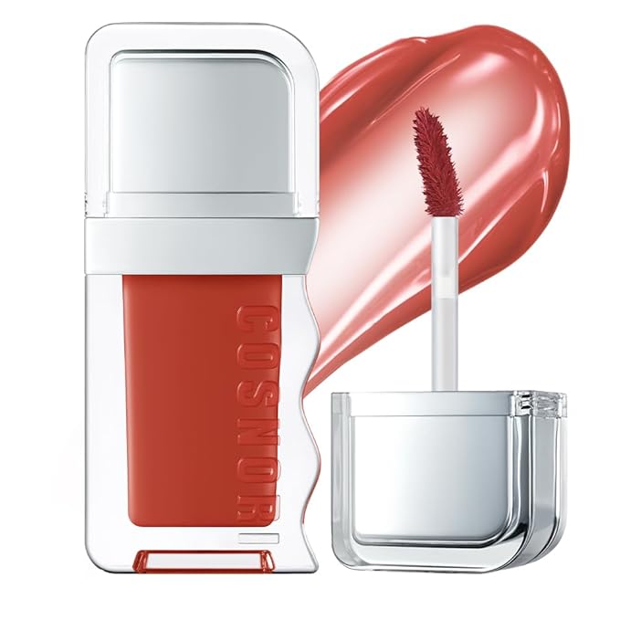 COSNORI Flow Wave Lip Tint - Vegan Glassy Lip Gloss, Lightweight & Long-lasting, Plant-derived Oil Moisturizer, K-Beauty (07 KIND)