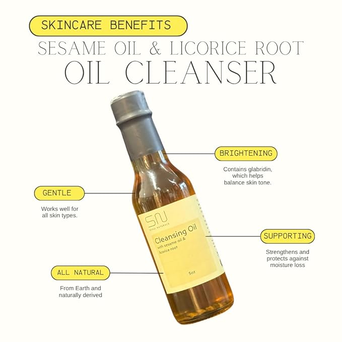 Seoul Naturals Oil Cleanser with Sesame Oil and Licorice Root, K Beauty, 5 fl oz