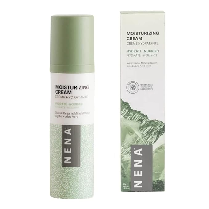 NENA Skincare Moisturizing Cream - Face Moisturizer - Gluten Free Face Cream with Shea Butter and Aloe Vera for Dry and Sensitive Skin - 1.4 oz
