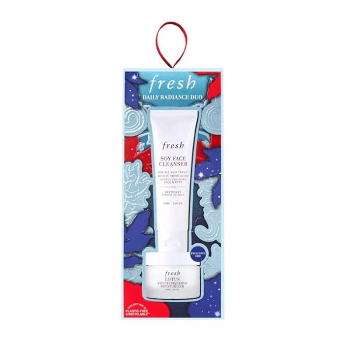 Fresh Daily Radiance Duo - Soy Face Cleanser and Youth Preserve Moisturizer - Limited Edition 2 Piece Skincare Set