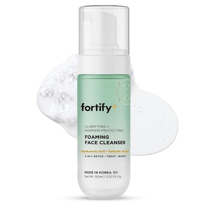 Foaming Facial Cleanser with Hyaluronic Acid + Salicylic Acid - 3-in-1: Detox, Treat, Boost - Deep Purifying & Hydrating Face Wash - Dermatologist Tested, All Skin Types - 2 Pack
