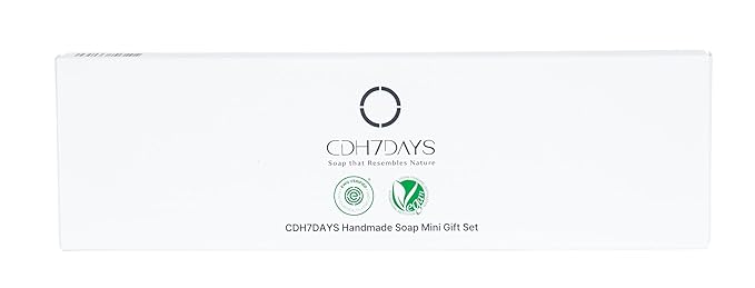 CDH7DAYS EWG VERIFIED VEGAN BAR SOAP/HANDMADE (MADE IN KOREA) Natural Body Soap Bar, Plant-Based, Handmade Soap Mini Gift Set 4 SET (.88oz X4)